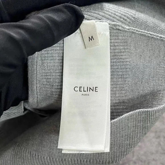 🚩steal authentic Celine Ribbed Gray Apparel - Picture 4 of 4